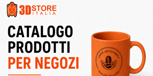 Il nuovo catalogo 3DStoreItalia per negozi: articoli personalizzati stampati in 3D per vetrine, eventi e brand