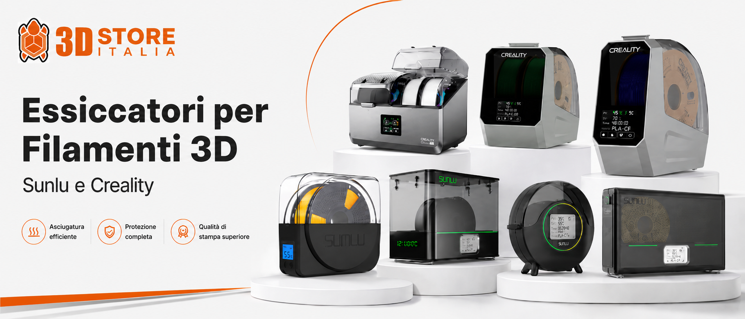 Essiccatori per filamenti 3D SUNLU, Creality, Bambu Lab e Prusa