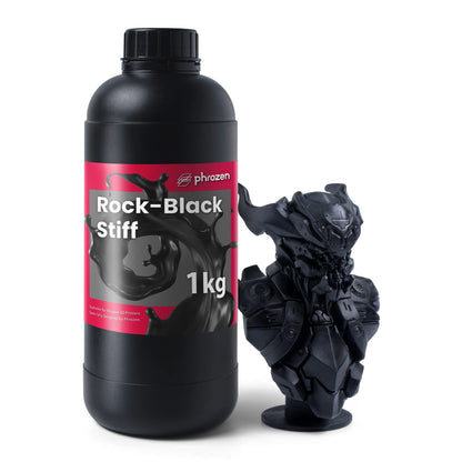 Phrozen Rock-Black Stiff nera da 1 kg con modello 3D stampato