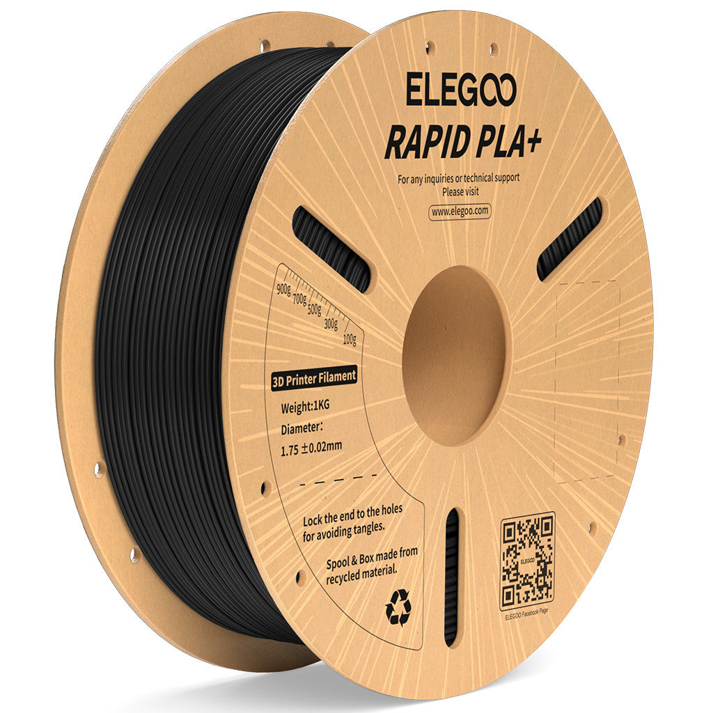 ELEGOO Rapid PLA+ Black, confezione da 1 kg