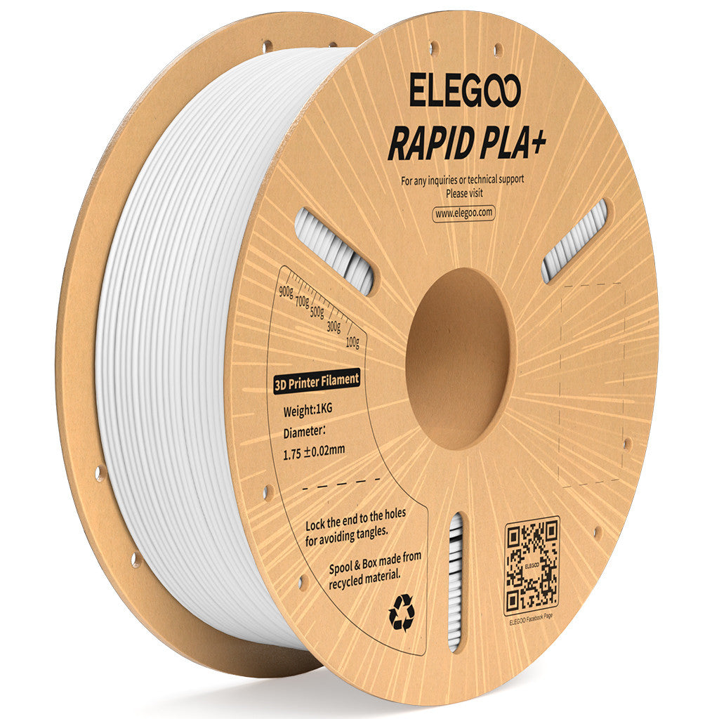 ELEGOO Rapid PLA+ White, confezione da 1 kg