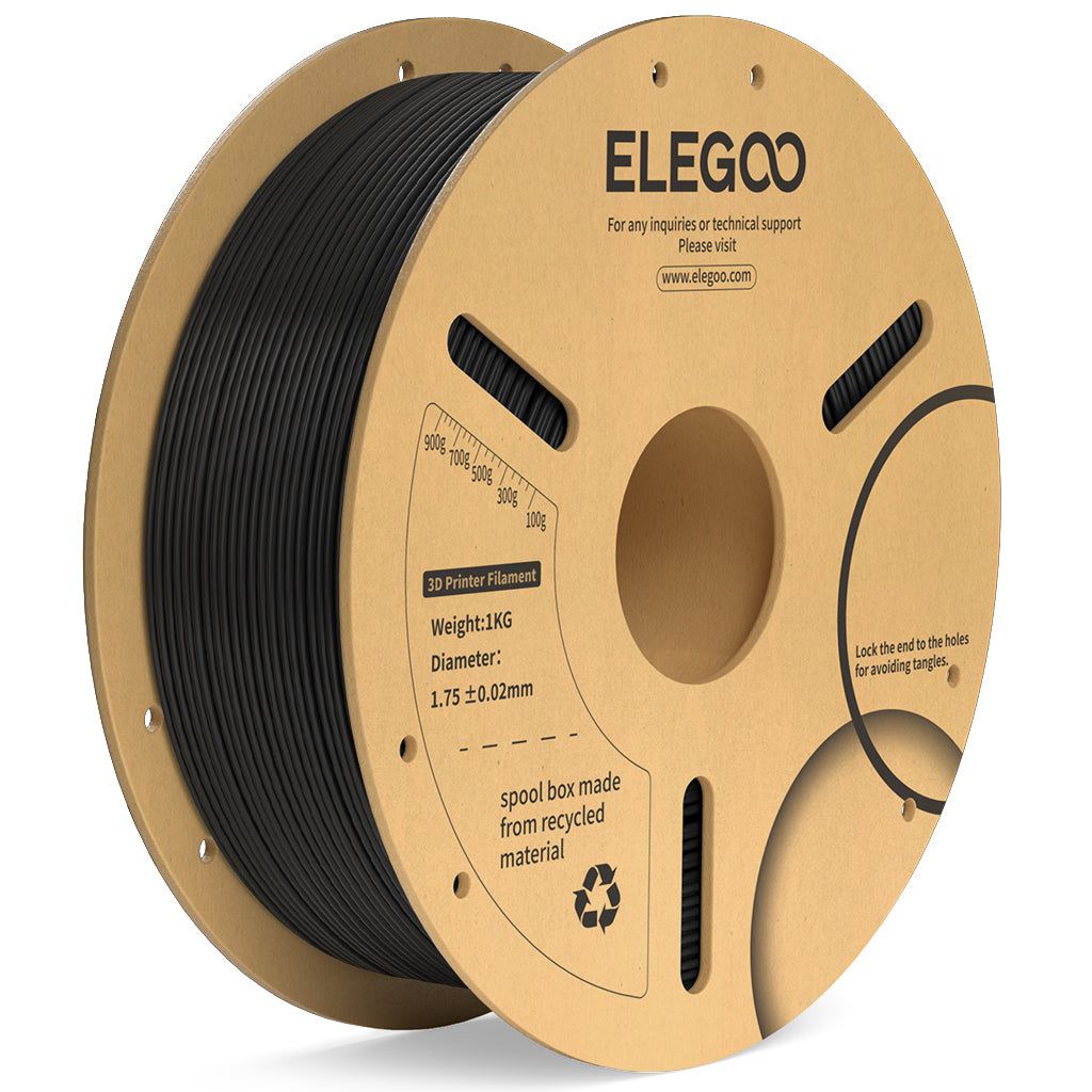 ELEGOO PLA+ Black, confezione da 1 kg