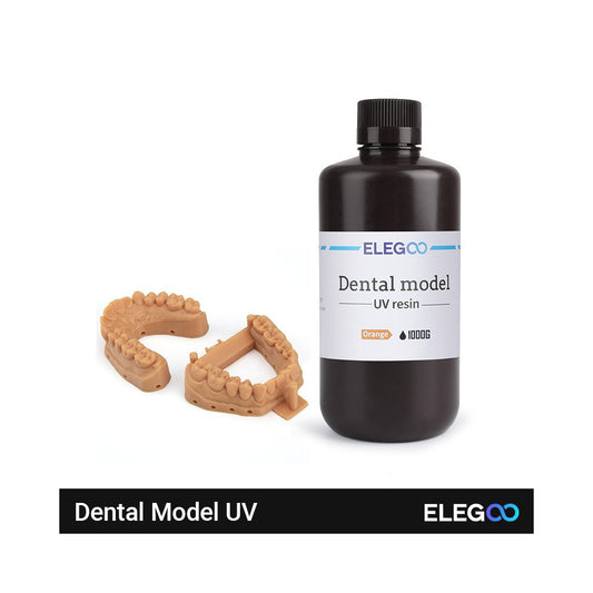 ELEGOO Dental Model UV Orange da 1 kg con esempi di modelli