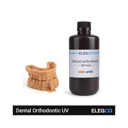 ELEGOO Dental Orthodontic UV Orange da 1 kg con modello di arcata