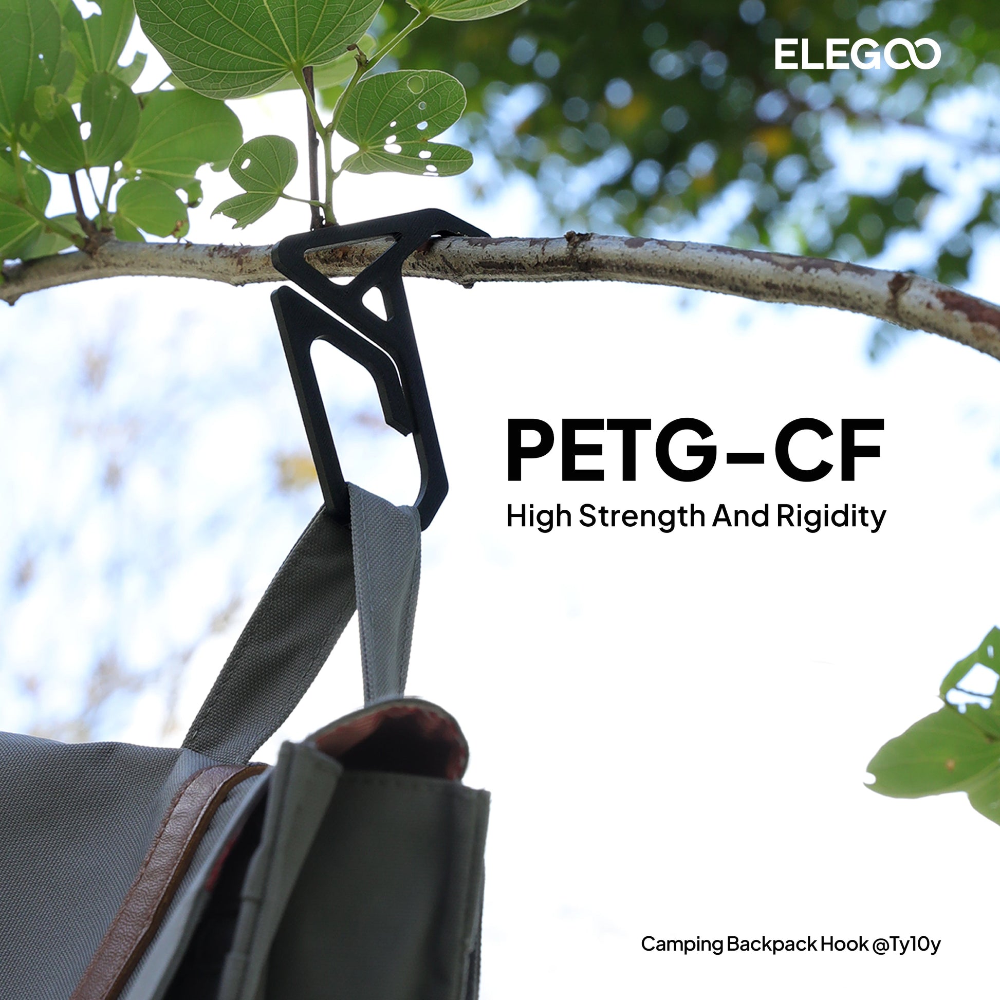 Filamento ELEGOO PETG-CF nero rinforzato con fibra di carbonio