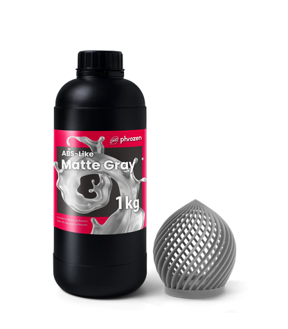 Resina Phrozen ABS-Like Matte Gray da 1 kg con campione stampato