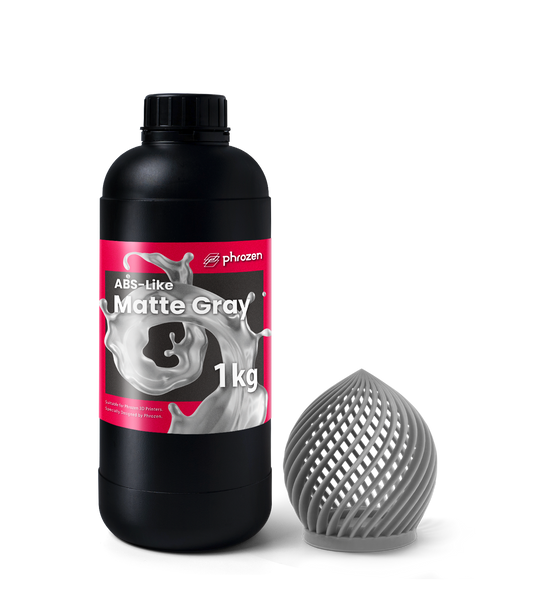 Resina Phrozen ABS-Like Matte Gray da 1 kg con campione stampato